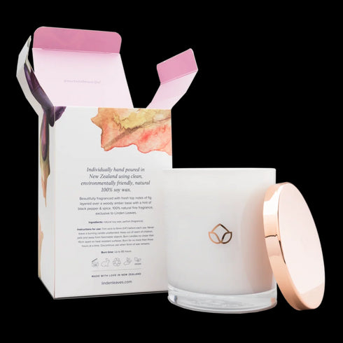 Amber Fig Soy Candle 300g-Linden Leaves-Matakana Pharmacy